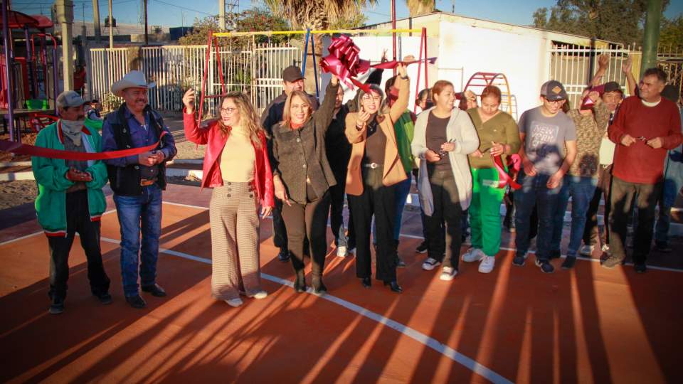 Gobierno de Sonora rehabilita espacio público para el beneficio de 150 familias en comunidad hermosillense